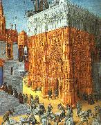 Jean Fouquet The Building of a Cathedral USA oil painting artist